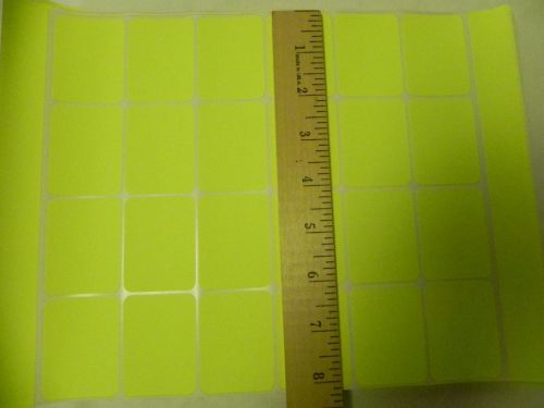 1&#034;x3&#034; 53 Sheets 20 per Sheet Thank You Labels Sticker Neon Yellow Return Address