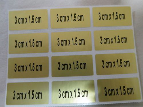 144 gold matte personalized 3 x 1.5 cm waterproof name stickers customize labels for sale