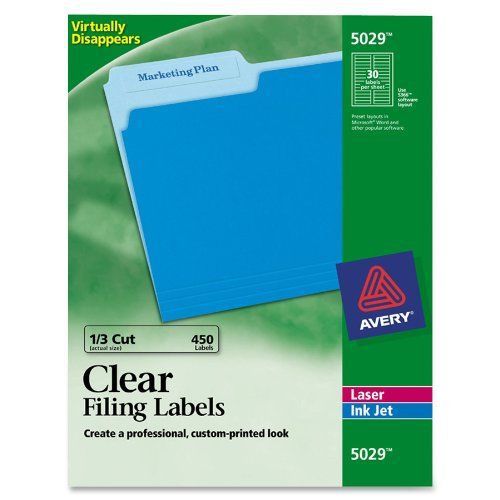 Avery filing label - 0.66&#034; width x 3.43&#034; length - 450 / pack - (ave5029) for sale