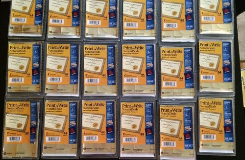 Lot Of 18 Packs Avery Print Or Write Gold Notarial Seals! NIP! Free S&amp;H!