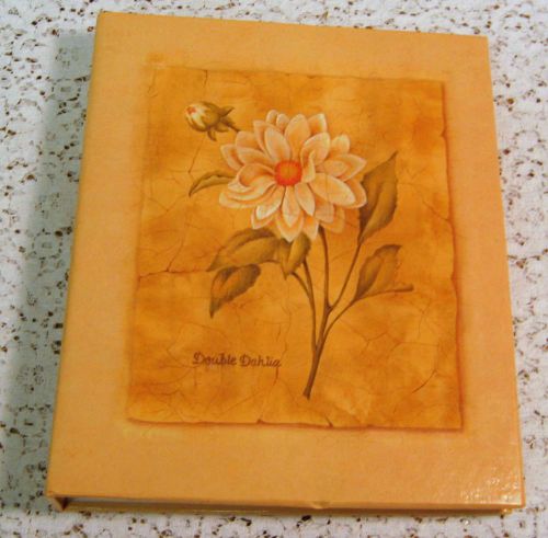 Double dahlia hard cover dry erase address book &amp; emergency contact book for sale