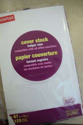 60 sheets Staples Cover Stock Ledger 11 x 17 paper 67lb