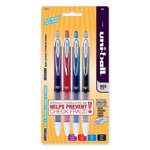 Uni-Ball Medium Gel 207 Four Pack