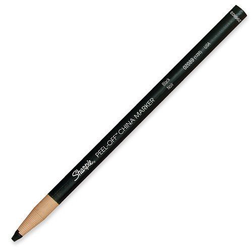 Sharpie Peel-off China Paper Marker - Black Lead - Black Barrel - 12 / (2089)