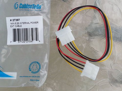 Cables to go 27397 14in internal power extension cable for 5-1/4in connector for sale