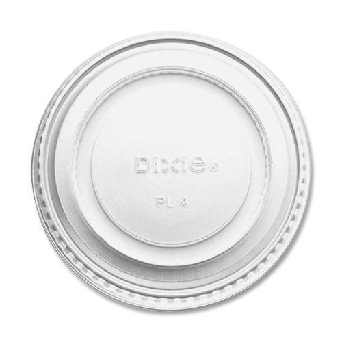Dixie Souffle Cup Lid - Plastic - (18 Sleeves of 100) - Translucent (PL4)