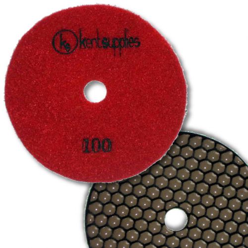 KENT Premium Quality 5&#034; DRY Grit 100, 2mm Thick, Diamond Polishing Pad, Granite