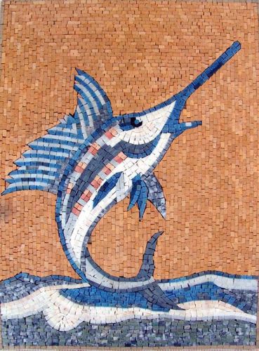 Sword Fish Mosaic Art