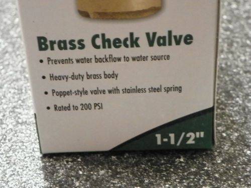 SPRING CHECK VALVE BRASS 1 1/2&#034; 1.5&#034; 38.1mm   R2C