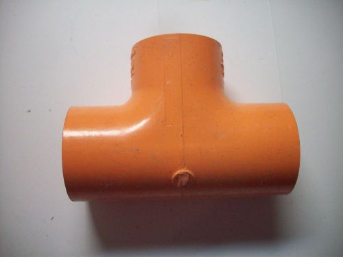 Lot of 22 spears 1&#034;x1&#034;x1&#034; tee cpvc sch40 fire sprinkler orange pipe fittings for sale