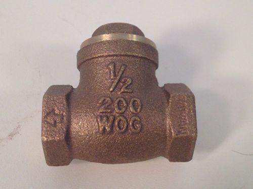 NEW LEGEND BRASS/BRONZE 1/2&#034; NPT SWING CHECK VALVE 200 WOG