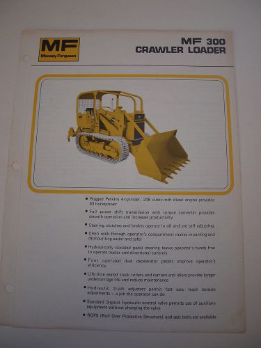 Massey-Ferguson MF 300 Crawler Loader Tractor Brochure Original &#039;74