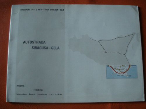 60?s Italien highway SIRACUSA-GELA engineering project rare original booklet