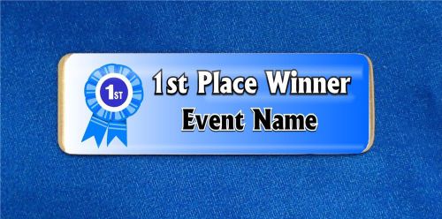 Award Ribbon Custom Personalized Name Tag Badge ID Contest Fair Judge Winner