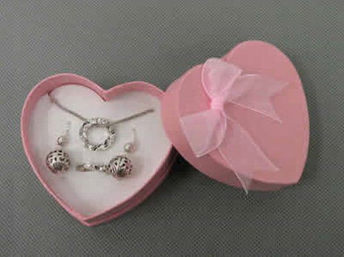 20 pcs jewelry gift box for necklace ear ring and ring #jw-hart-lw-20 pcs for sale