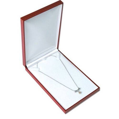 24 classic red leatherette necklace pendant jewelry gift boxes for sale