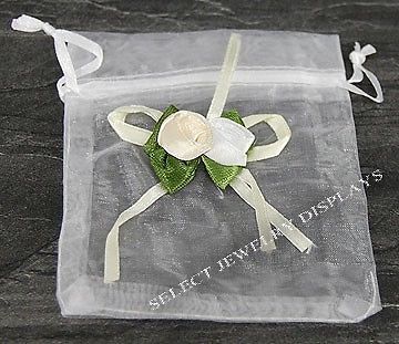 White Rose Organza Pouch