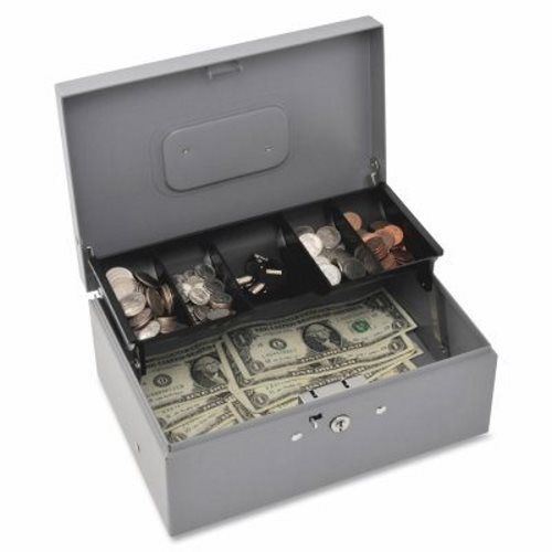 Sparco Locking Cash Box, 10-1/2&#034;x7-3/8&#034;x4-7/16&#034;, Gray (SPR15509)