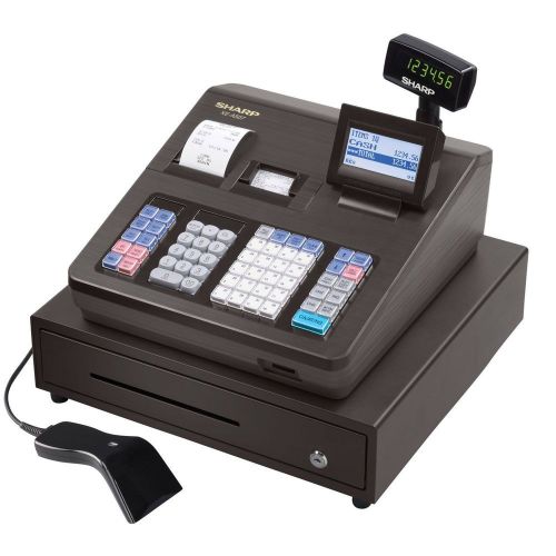 Sharp xe-a507 cash register 7000 lookups 99 dept - 40 clerk with hand scanner for sale