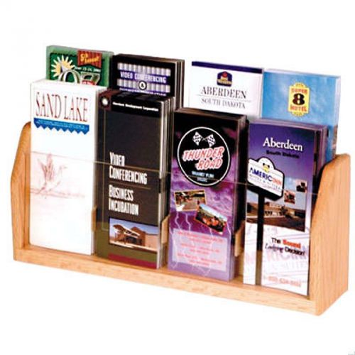 Wooden mallet lt-8 light oak 8 pocket, counter top brochure rack for sale