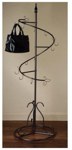 Spiral purse tree retail rack display - pointed top for sale