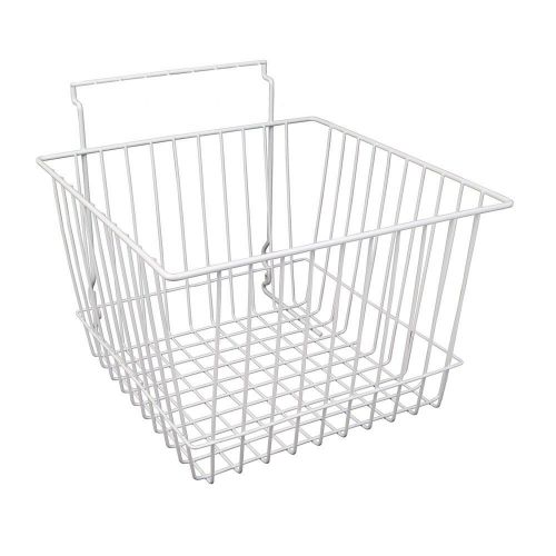 12&#034; X 12&#034; X 8&#034;H Deep Slatwall Basket 3 Pcs - White - Fits All Slat Panels