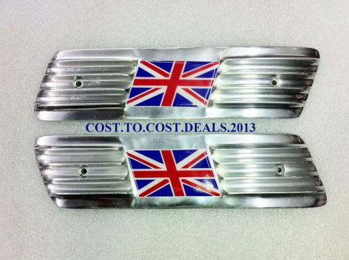 LAMBRETTA GP SX SIDE PANEL GRILLS UNION JACK FLAG ALLOY BRAND NEW