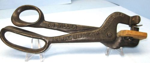 Vintage dr miller animal marker &amp; pig snouter by decker mfg co., keokok, iowa for sale