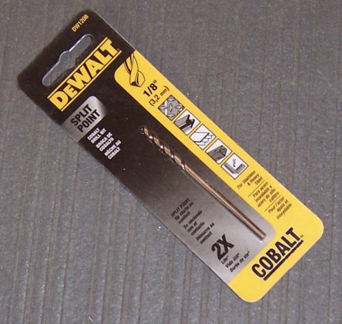 DEWALT DW1208 1/8&#034; Cobalt Pilot Point Twist Drill Bit