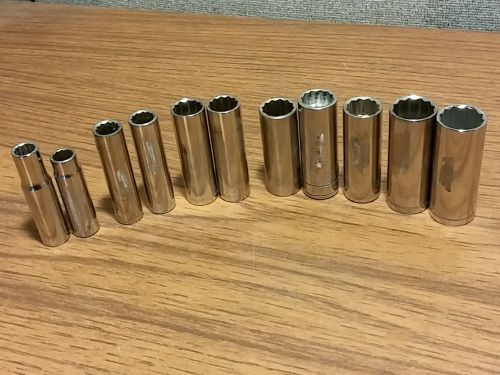 11 misc 3/8&#034; drive deep socket lot for sale