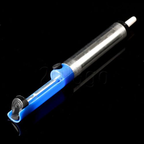 Metal Desoldering Pump Sucker Solder Irons Removal Remover Tool Blue Silver 2O