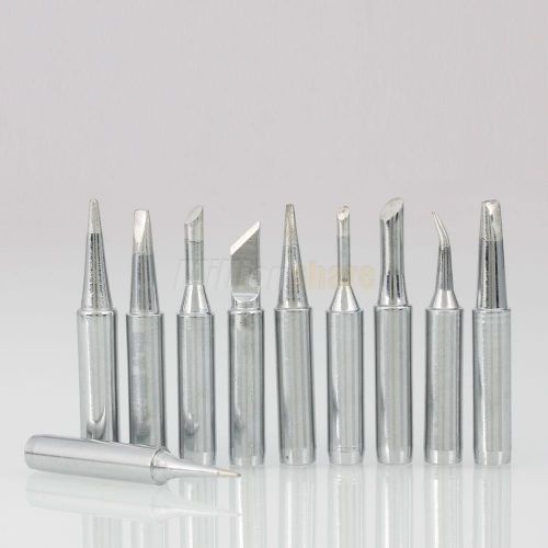 10pcs solder soldering iron tip 900m-t-i/b/k/2c/3c/4c/1.2d/1.6d/3.2d silver for sale