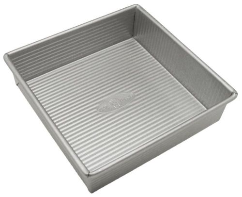 Usa pans 8 inch aluminized steel square cake pan with americoat [kitchen] for sale