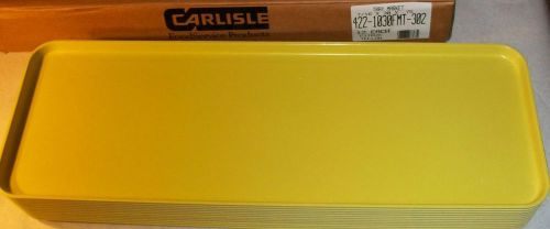 NEW CASE 12 CARLISLE YELLOW MARKET TRAYS 30x10.5&#034; DOUGHNUTS/ DELI/ FOOD/ SERVING