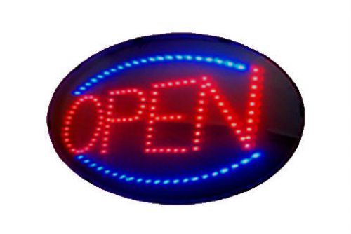 New! ultra bright led open sign - oval shape - 22&#034;x13&#034; - free shipping!! for sale