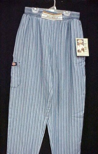 Dickies chef pants denim blue stripe ladies missy s new for sale