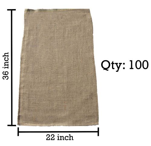 100 22x36 Burlap Bags, Burlap Sacks, Potato Sack Race Bags, Sandbags, Gunny Sack