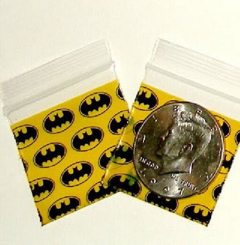 100 Batman Baggies 1515 mini ziplock bags1.5 x 1.5 inch