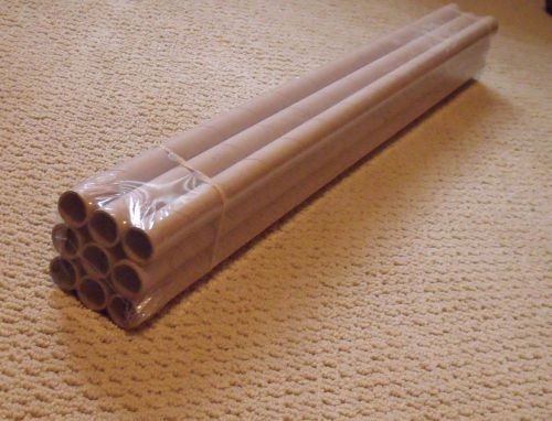 Pack of 9 HEAVY GAUGE KRAFTBOARD CORE TUBES - 1&#034; X 36&#034;