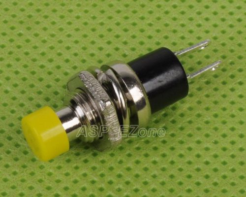 Yellow  Mini Push Button Momentary N/O Switch