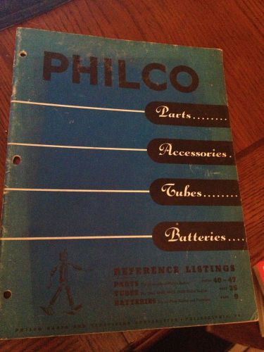 VINTAGE PHILCO PARTS ACCESSORIES TUBES BATTERIES 1941 CATALOG