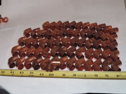 new 1/2&#034; refrigeration copper street 90 elbows-lot of 64 pcs