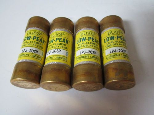 LOT OF 4 COOPER BUSSMANN BUSS LOW-PEAK LPJ-20SP FUSE NEW NO BOX