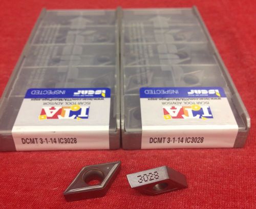 DCMT 3-1-14 IC3028 ISCAR INSERTS FACTORY SEALED PACK (10 Inserts)