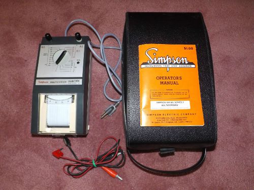 SIMPSON 604 SERIES 2 AC/DC VOLT/MILLIVOLT - AMP/MILLIAMP RECORDING METER