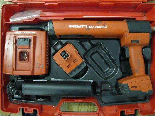 HILTI ED 3500-A CORDLESS DISPENSER CPC Li-Ion KIT ELECTRIC CAULK GUN IN CASE