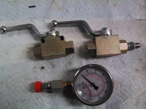 HYD-AIR KHB-NPT 1/4 DN 06 2750 PSI valves and a gage