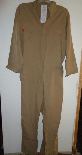 Fyrban flame resistant coveralls tan jumpsuit size 46