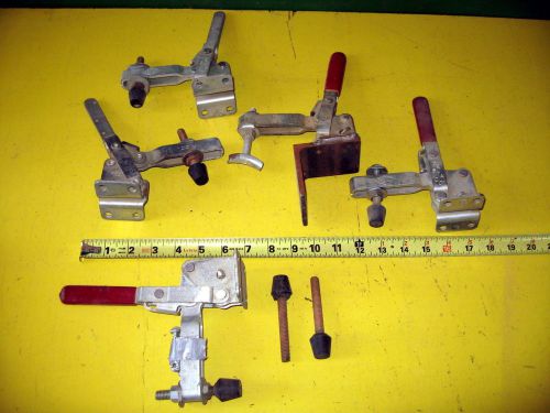 Lot of 5 DE STA CO model 210U vertical quick release toggle clamps