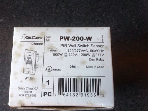 wATT stOPPER PW-200-W Dual Rated Motion Sensor PIR WALL SWITCH SENSOR NIB